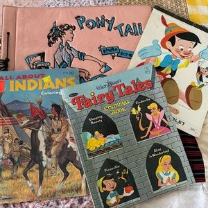 Vintage teen scrapbook & coloring books